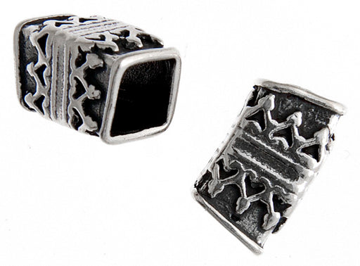 SS.925 Tube Flat/Curved Fancy 12x6mm Approx 6.4g