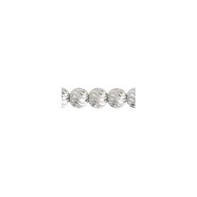 SS.925 Bead S Cut Stardust 8mm With 2.2mm Hole Approx 3.5g - Cosplay Supplies Inc