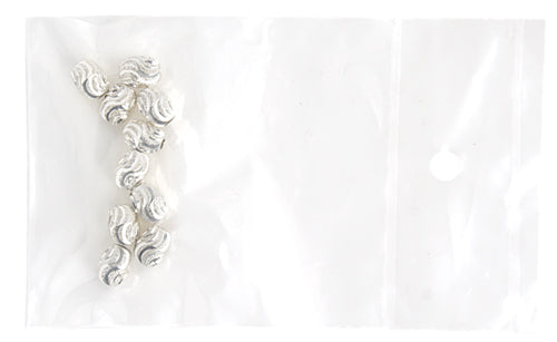 SS.925 Bead Oval S Cut Stardust 6x9mm With 2.2mm Hole Approx 4.8g