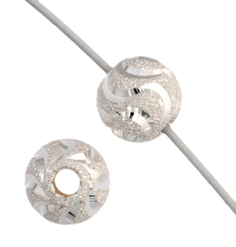 SS.925 Bead S Cut 4.0mm W/ 1.1mm Hole Approx . 1.9g