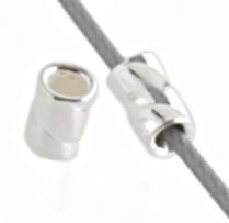 SS.925 Crimp Tube Twisted 2x3mm Approx 3.7g