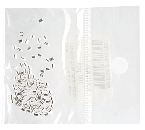 SS.925 Crimp Tube 2x2mm Approx 2.5g