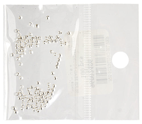 SS.925 Bead Round Seamed 2mm W/.9mm Hole Approx 1.2g