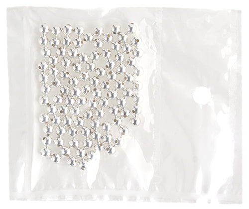 SS.925 Bead - Round Seamless 4mm With 1mm Hole Approx 7.3g