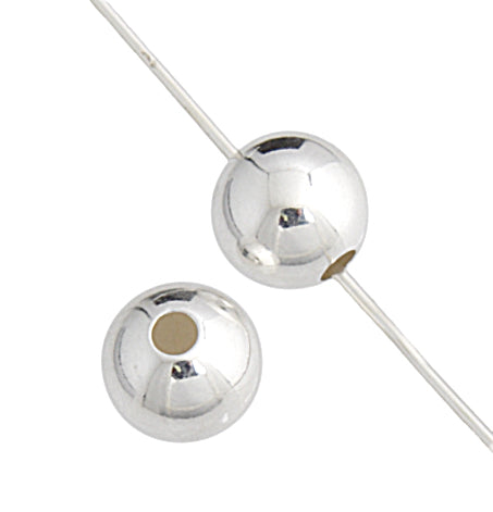 SS.925 Bead - Round Seamless 5mm With 1.2mm Hole Approx 6.1g