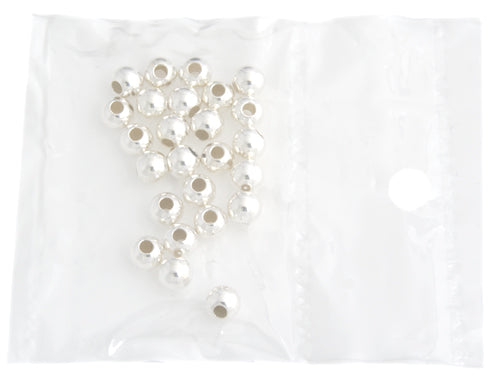 SS.925 Bead - Round Seamless 5mm With 1.2mm Hole Approx 6.1g