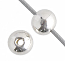 SS.925 Bead - Smooth Seamless 5mm W/.085in/2.1mm Hole Approx 9.6g