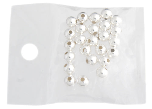 SS.925 Bead - Round Seamless 6mm With 1.9mm Hole Approx 4.25g