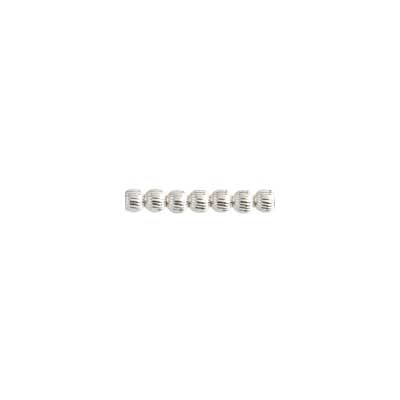 SS.925 Corrugated Beads 5mm W/.088in/2.2mmhole Approx 4.82g - Cosplay Supplies Inc