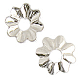 SS.925 Bead Cap 3.8mm .045"/ 1.1mm Hole (Approx .84g)