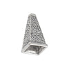 SS.925 Cone Square Hammered 20mm