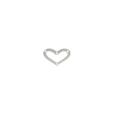 SS.925 Open Heart Flat 4 Hole 20x15mm Approx 8.46g - Cosplay Supplies Inc