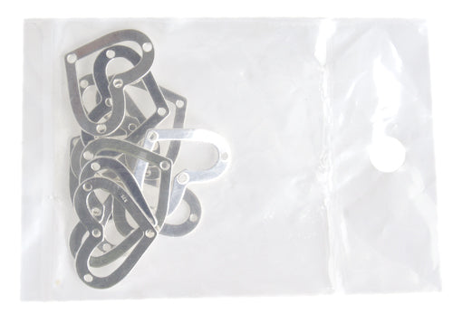 SS.925 Open Heart Flat 4 Hole 20x15mm Approx 8.46g