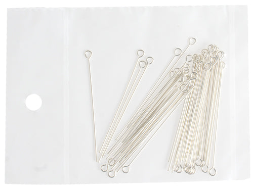 SS.925 Eye Pin 22 Gauge 2.6mm O/D .025x1.5in Approx 7.30g