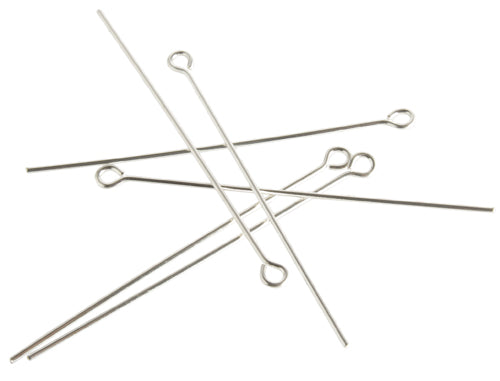SS.925 Eye Pin 24 Gauge 2mm Eye O/D .020x1in Approx 3.31g