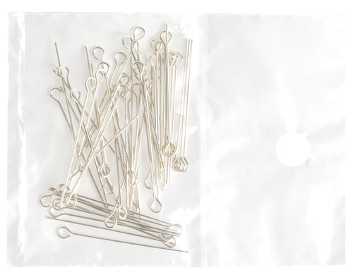 SS.925 Eye Pin 24 Gauge 2mm Eye O/D .020x1in Approx 3.31g