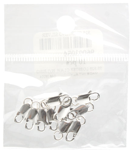 SS.925 Lobster Claw With Jump ring 4.3x11.8mm Approx 7g