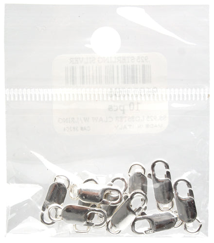 SS.925 Lobster Claw With Jump ring 5.2x13.8mm Approx 9.9g