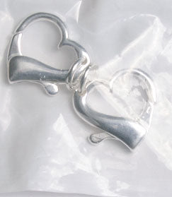SS.925 Large Heart Clasp With Jump ring 20x21mm