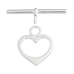 SS.925 Toggle Clasp Heart 14mm Approx 9.83g