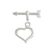 SS.925 Toggle Clasp Fancy Heart 13mm Approx 7.32g