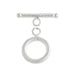 SS.925 Toggle Clasp Ribbed Wire Round 14mm Approx 5.30g