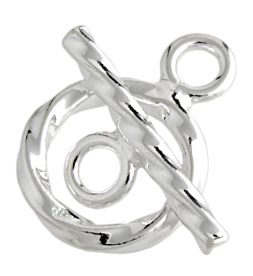 SS.925 Toggle Clasp Twisted Round 14mm Approx 5.65g