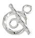SS.925 Toggle Clasp Twisted Round 14mm Approx 5.65g