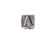 SS.925 Alphabet Cube Bead 5mm