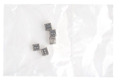 SS.925 Alphabet Cube Bead 5mm