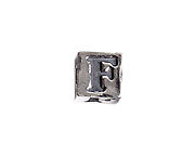 SS.925 Alphabet Cube Bead 5mm