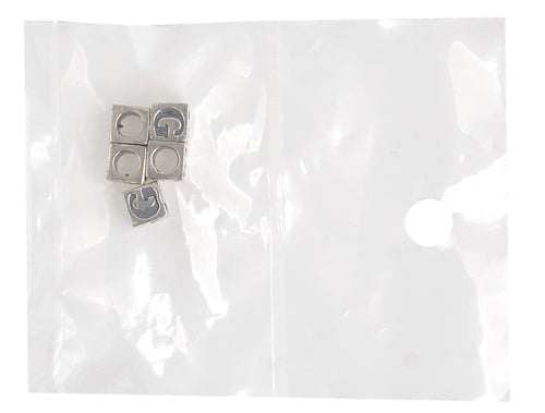 SS.925 Alphabet Cube Bead 5mm