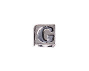 SS.925 Alphabet Cube Bead 5mm