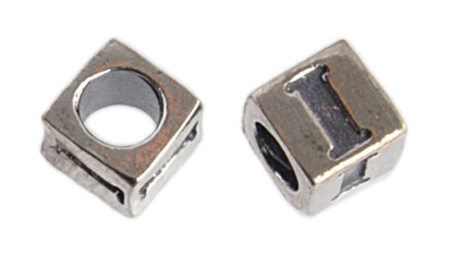 SS.925 Alphabet Cube Bead 5mm