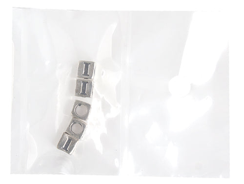 SS.925 Alphabet Cube Bead 5mm