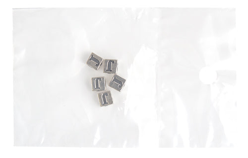 SS.925 Alphabet Cube Bead 5mm