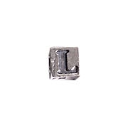 SS.925 Alphabet Cube Bead 5mm