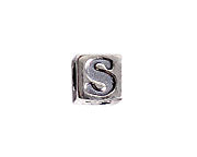 SS.925 Alphabet Cube Bead 5mm