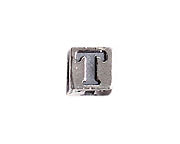 SS.925 Alphabet Cube Bead 5mm