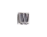 SS.925 Alphabet Cube Bead 5mm
