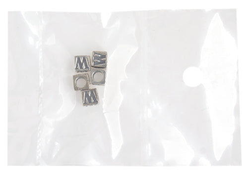 SS.925 Alphabet Cube Bead 5mm