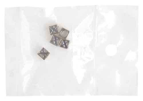 SS.925 Alphabet Cube Bead 5mm