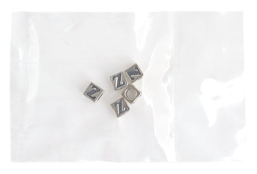 SS.925 Alphabet Cube Bead 5mm