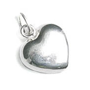 SS.925 Heart Charm w/ Jump ring 10x11mm - Cosplay Supplies Inc