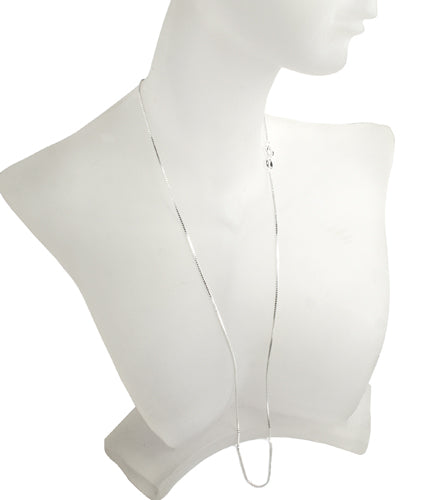 SS.925 Chain 015 Box 0.9mm 18in Long Approx 1.9g