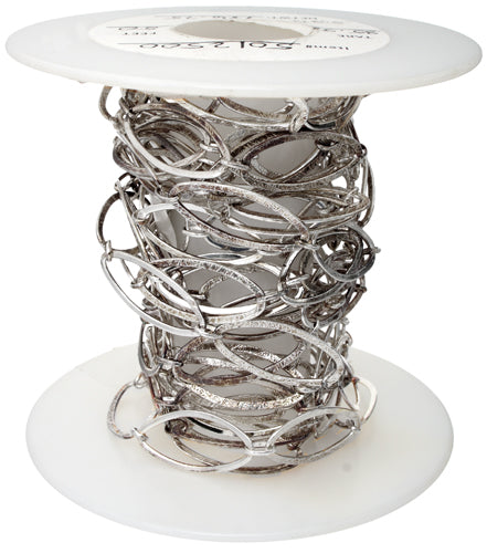 SS.925 Chain Oval 26mm 1 Smooth / 1 Sparkle