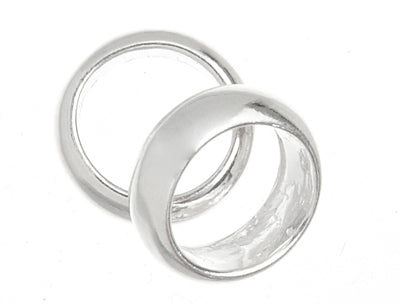 SS.925 Bead Spacer Smooth 10mm - 7.50mm Large Hole