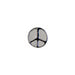 SS.925 Bead Peace Sign 10.5mm - 5mm Large Hole