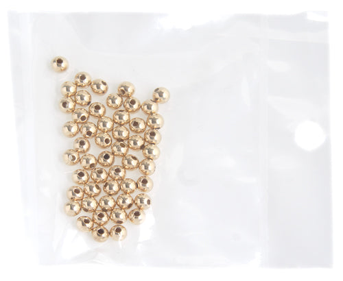 Gold Filled 14kt Bead With Seam Round 4mm Approx 5g