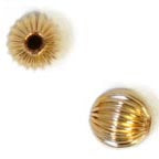 Gold Filled 14kt Bead Round Corrugated 5mm - Cosplay Supplies Inc